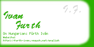 ivan furth business card
